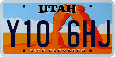 UT license plate Y106HJ