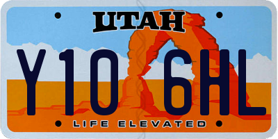 UT license plate Y106HL