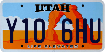 UT license plate Y106HU