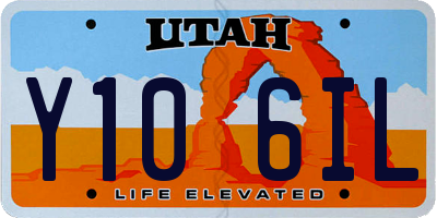 UT license plate Y106IL