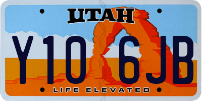 UT license plate Y106JB