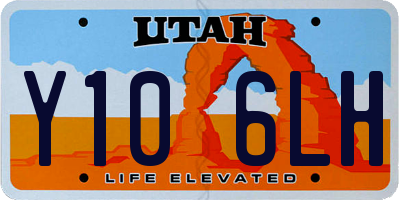 UT license plate Y106LH