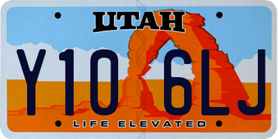 UT license plate Y106LJ