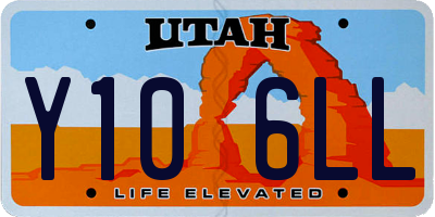 UT license plate Y106LL