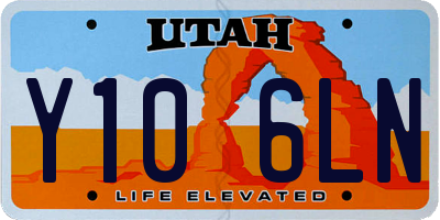 UT license plate Y106LN