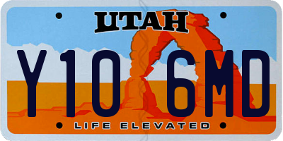 UT license plate Y106MD