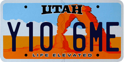 UT license plate Y106ME