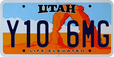 UT license plate Y106MG