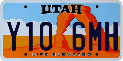 UT license plate Y106MH