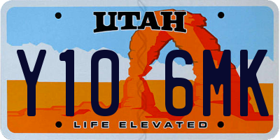 UT license plate Y106MK