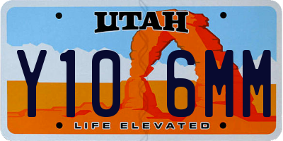 UT license plate Y106MM