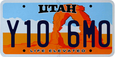 UT license plate Y106MO