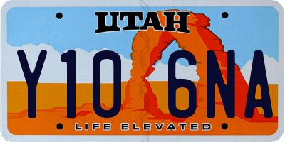 UT license plate Y106NA