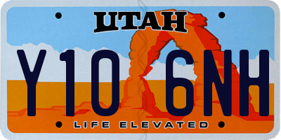 UT license plate Y106NH