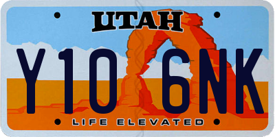 UT license plate Y106NK