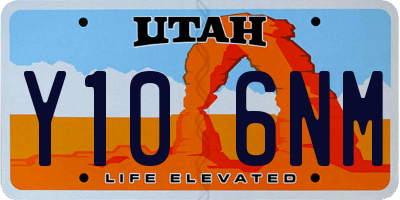 UT license plate Y106NM