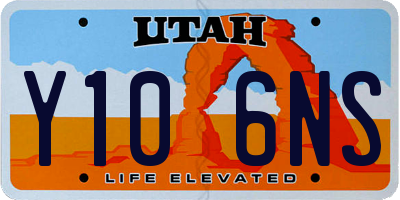 UT license plate Y106NS