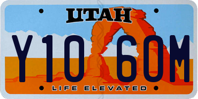 UT license plate Y106OM