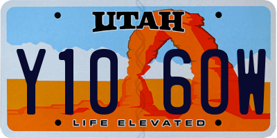 UT license plate Y106OW