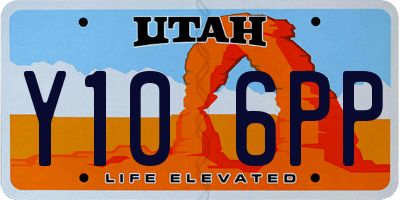 UT license plate Y106PP
