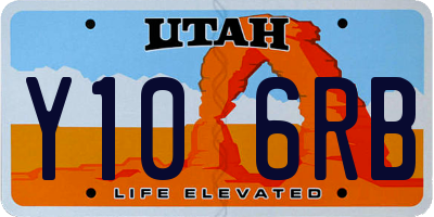 UT license plate Y106RB