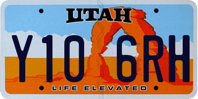 UT license plate Y106RH