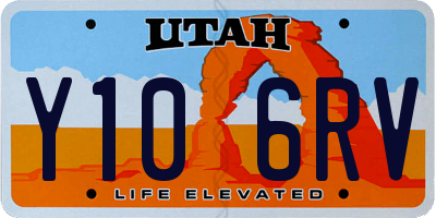 UT license plate Y106RV