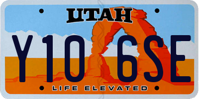 UT license plate Y106SE