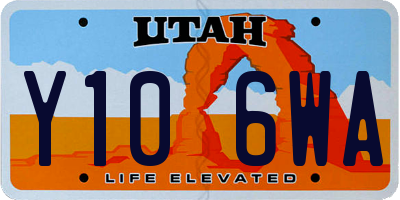 UT license plate Y106WA