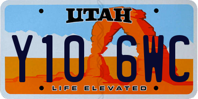 UT license plate Y106WC
