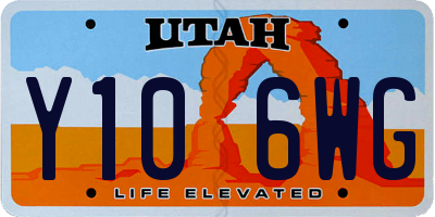 UT license plate Y106WG