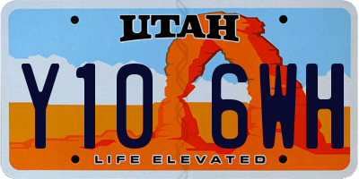UT license plate Y106WH