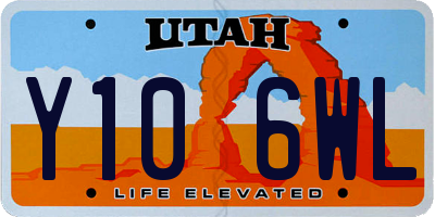 UT license plate Y106WL