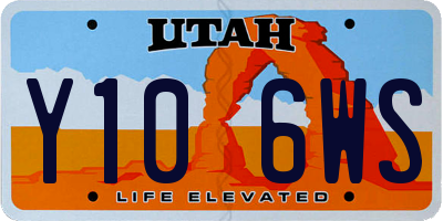 UT license plate Y106WS