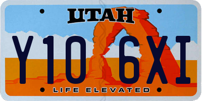 UT license plate Y106XI