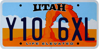 UT license plate Y106XL
