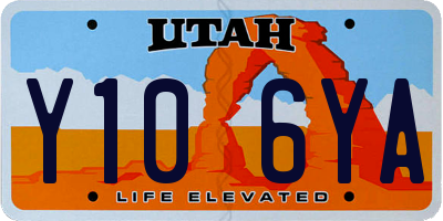 UT license plate Y106YA