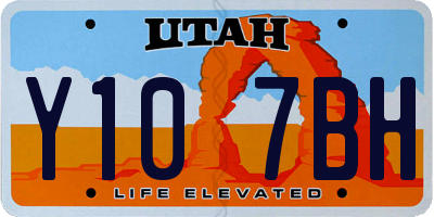UT license plate Y107BH