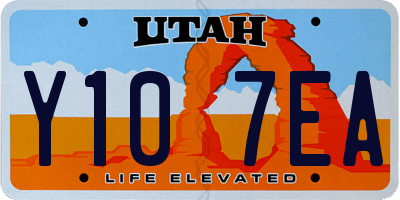 UT license plate Y107EA