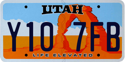 UT license plate Y107FB