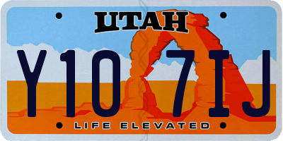 UT license plate Y107IJ