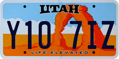 UT license plate Y107IZ