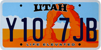 UT license plate Y107JB