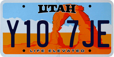 UT license plate Y107JE