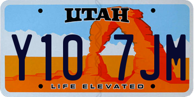 UT license plate Y107JM