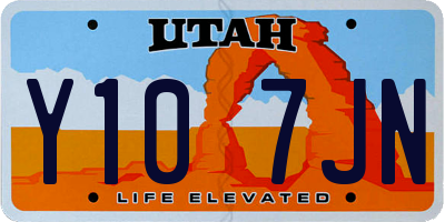 UT license plate Y107JN