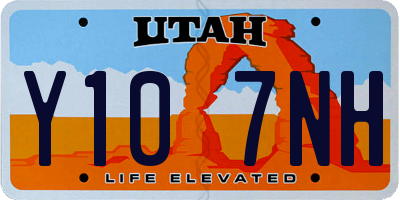 UT license plate Y107NH
