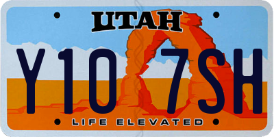 UT license plate Y107SH