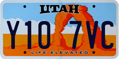 UT license plate Y107VC
