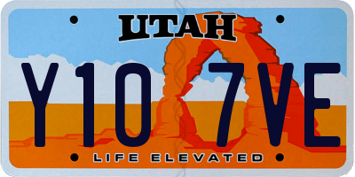UT license plate Y107VE